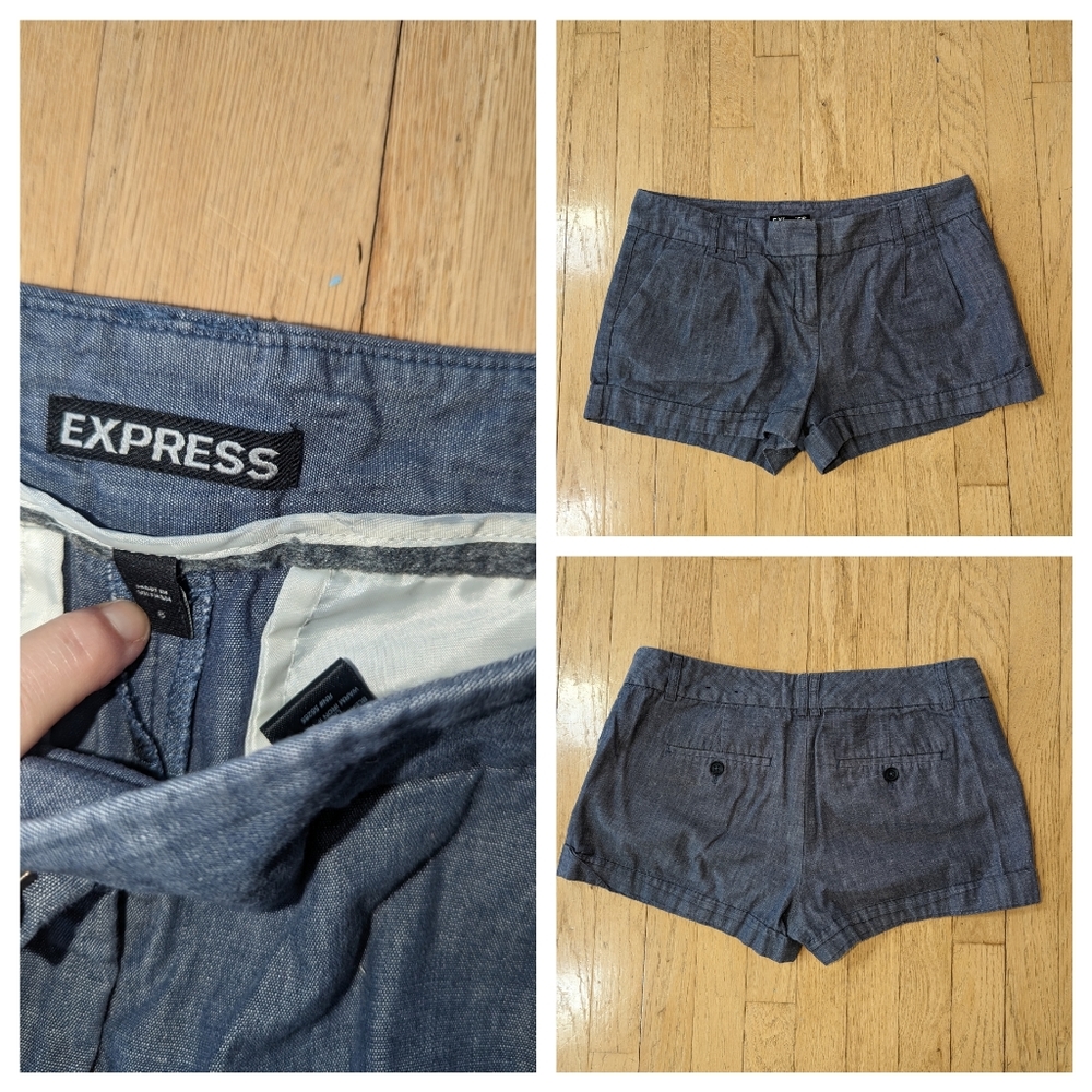 EXPRESS blue cotton shorts 6